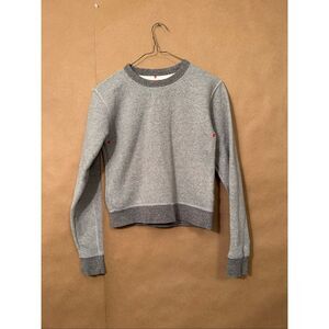 Rag & Bone French Terry Raglan Cotton Sweatshirt in Grey